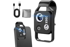 Microscopio 200X para Cámara de Teléfono Inteligente, Ntrjtrss Mini Microscopio para Teléfono Celular con 6 LED, Microscopio USB Portátil con CPL, Microscopio Digital para iPhone 13 14 15