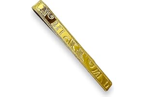 GOLD STRIKE Exquisite Gifts For Men 24k Gold Plated Tie Bar Clasp Clip Clamp Pin - Hand Engraved Pattern, Elegant British Craftsmanship - C.O.A - For, Birthday, Dad,