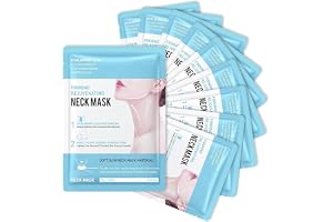 Hals-åtstramande mask 10 stycken, anti-rynk-lapp för halsen, stramar åt huden, mjukar upp halsrynkor och ger intensiv näring åt rynkreducering för en ungdomlig hals