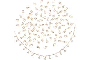 PH PandaHall - Lote de 100 colgantes para pendientes, collar de tobillo, pulsera de creación de joyas, latón chapado en oro, Latón