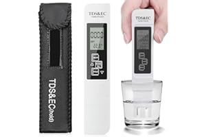 SUZEYEN Water Quality Tester, White 3-in-1 Digital LCD Meter with TDS, EC, Temperature Functions, Accurate Water Quality Testing for Drinking Water, Pools, Aquariums