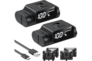 [LED Display] YUANHOT Rechargeable Battery Pack for Xbox Series X/S/One/Elite, 2 Pack 5520mWh Fast Charging for Xbox Controller Battery Pack, Remote Play and Charge Kit for Xbox One Accessories