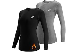 MEETWEE Damska koszulka termiczna z długim rękawem Koszulka Kompresja bielizna Sport T-Shirt Baselayer Racing Jazda Na Rowerze Fitness