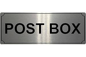 xtra-print 507 POST BOX Metal Aluminium Plaque Sign Front Door House Office Gate Letter Box (120x40mm., Brushed Silver)