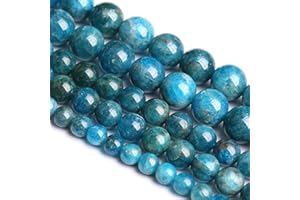 JIEJINYU 6 mm, 60 Stück, Naturstein-Perlen aus blauem Apatit, Klasse A, lose Perlen für Schmuckherstellung, DIY-Armbänder