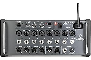 Behringer X AIR XR16 16-Eingangs-Digitalmixer Für iPad/Android-Tablets Mit 8 Programmierbaren Midas-Vorverstärkern, 8 Line-Eingängen, Integriertem WiFi-Modul und USB-Stereorecorder