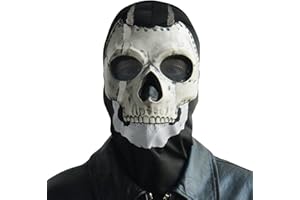 PARTYGEARS Ghost Mask Skull Full Face Mask MW2 Cosplay Costume Mask for Sport Halloween Cosplay