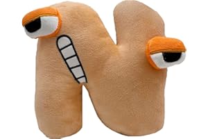 bdao gift Alphabet Lore Plush N,Alphabet Sweets,Soft Alphabet Lore Stuffed Dolls Educational Letter Toys,Stuffed Figure Doll for Kids and Adults,Toy for 1 2 3 year old Boys/Girls, (N)