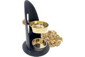 TRINTURA Weihrauchbrenner höhenverstellbar schwarz Gold inkl. 20g Boswelia Weihrauch