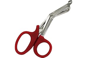 AR EMPORIUM Utility Scissors Tuff Cut Tuff Cut / Tough Cut 15cm EMS Trauma Paramedic Scissors (Red)