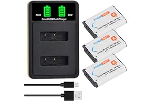 PowerTrust 1600mAh NP-BX1 Akku und Ladegerät für Sony ZV-1, ZV-1F, RX100 IV, RX100 V, RX100ii, RX100VII, HX60, AS50, X3000, HX400V, RX1, AS100V, WX350, HX50, HX90V