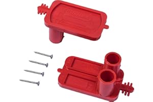 Connex Maurerschnurspanner - 1 Paar - Aus bruchfestem Kunststoff - Mit Schnellspannverschluss - Zum Spannen von Richtschnüren - Inkl. Schrauben / Schnurspanner-Klötze / Mauererecken / COXT781581