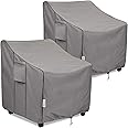 BOLTLINK Patio Chair Covers Waterproof, Heavy Duty Outdoor Furniture Covers Fits up to 36W x 37D x 36H inches -2 Pack