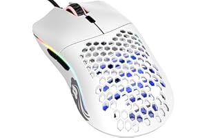 GLORIOUS PC GAMING RACE Glorious Gaming – Model O gamingowa mysz przewodowa – superlekka (67 g), powłoka plastra miodu, RGB, czujnik Pixart 3360, przełączniki Omron, oburęczna – matowa biel