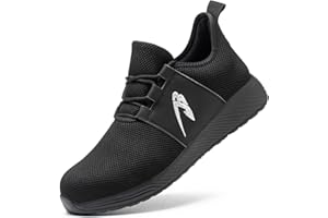 IYVW Safety Shoes Men Women Steel Toe Cap Trainers Lightweight Work Shoes Breathable Industrial Sneakers Work Utility Footwear Non Slip Anti Smash Fashion