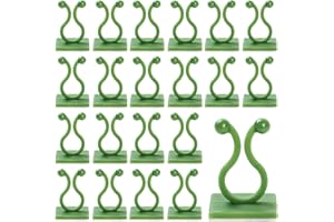 YEJAHY 60 Stück Pflanzen-Kletterwand-Clips, Selbstklebende Pflanzenreben, Wandclips, Pflanzenringe zur Unterstützung von Stielen, Ranken, aufrecht wachsen, U-Form (groß)