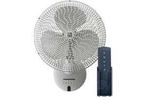 Vortice Wand- und Deckenventilator mit Fernbedienung und Timer, Leise und Leistungsstark, Durchmesser 30 cm, Gordon W 30 LG, 1 Stück, weiß, 60643