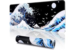 YUWLDD Mouse Pad Gaming Large Desk Pad (31.5 x 11.8 x0.12 inch) Washable Large Mouse Mat, Japanese Mouse Pad with Anti-Slip Rubber Base, Extended Mouse Pad for Office & Home.