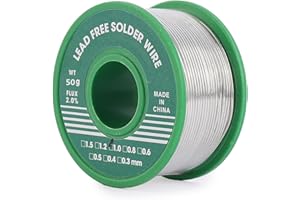 KA WAH CORE Filo per Saldatura Senza Piombo,1mm 50g Stagno per Saldare con Anima di Colofonia, Sn99%-Ag0.3%-Cu 0.7%, Stagno di Saldature per Lavori di Saldatura Elettronica