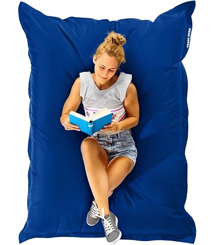 LAZY BAG Chaise Sac à Haricots Géant XXL 400L - Pouf Coton Confortable Intérieur 180x140cm Pour Adultes Et Enfants