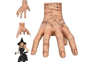 FMKLDENA Mano de la Familia A-ddams, Wednesday Family Thing Manos,Mano A-ddams, Accesorios de Mano de Látex Realistas, para Fiesta de Halloween Cosplay Accesorios de Terror