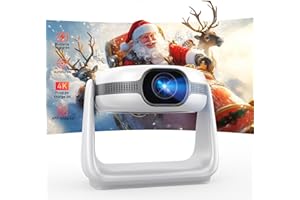 TDYON Vidéoprojecteur extérieur sans Fil avec Mise au Point Automatique et Correction du trapèze, Support vidéo Full HD 1080P et 4K avec WiFi6 Bluetooth, vidéoprojecteur pour Le cinéma à Domicile