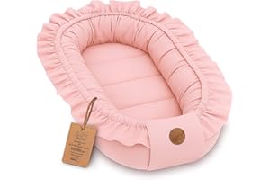 TOTSY BABY Réducteur de Lit Bébé 90x50cm en Coton, Cocon polyvalent pour Nid d'Ange Couffin et Naissance pratique et léger idéal pour le transport parfait pour filles et garçons Rose Sale