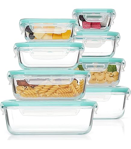 Cambro Lot de 20 boîtes de conservation alimentaire avec couvercles – Translucides (passent au micro-ondes et sans BPA) – 40,6 et 947,2 g (onces