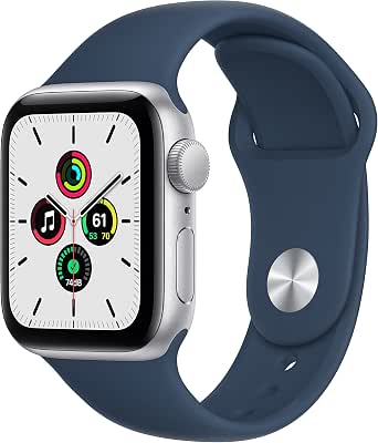 2021 Apple Watch SE (GPS) Cassa 40 mm in alluminio color argento con  Cinturino Sport blu abisso - Regular : Amazon.it: Sport e tempo libero
