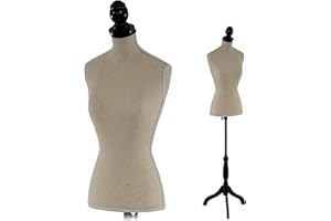 MENDLER Manichino sartoriale busto donna T220 fibre di poliestere con treppiede avorio
