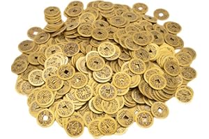 JNAWA 150 Pieces Chinese Coins Good Luck Coins Chinese Feng Shui Coins Fortune Coins Copper Fortune Coins Copper for Health Success and Wealth.