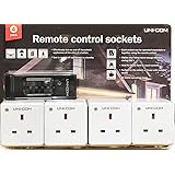 UNI-COM Remote Control Sockets 4-Pack Remote Control UK Plug