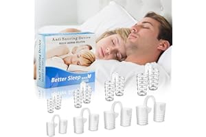 7STARLAKE 8 Stück Schnarchstopper, Anti Schnarch Nasenclip, Nasendilatator Nasenspreizer, Anti Schnarch Gerät, Nasenentlastung Nasendilatator, gegen Schnarchen, Verbesserung der Atmung, 4 Größe (White)