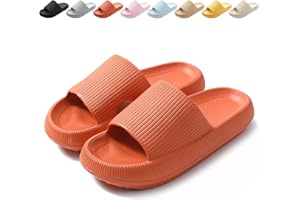 Calish Chaussons Antidérapants pour Homme Femme Pantoufles de Douche Très Léger Semelle Épaisse Amorti Soft Tongs Sandales- pour Maison, Jardin, Salle de Bain, Piscine, Plage