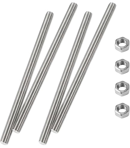 GWR Fasteners M6 Stainless Steel Threaded Bar Kit | 6mm Studding With Nyloc Nuts & Washers | A2-70 | Made In UK