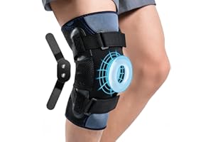 ABYON Orteza stawowa dla mężczyzn i kobiet, bandaż na kolano z otwartą rzepką i dwustronnymi stabilizatorami do łagodzenia bólu kolan, MCL, ACL, LCL, zapalenia ścięgien, więzadeł