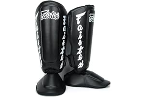 Fairtex Muay Thai SP7 Protège-Tibia avec Protection de Pied Amovible, pour Boxe et Arts Martiaux Mixtes