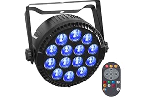 HOLDLAMP 84W RGBW LED Par Focos, Luz de Escenario con Modo de Activación de Sonido y Control Remoto, DMX 4/8CH Luces Discoteca para DJ Fiesta Cumpleaños Bar Club