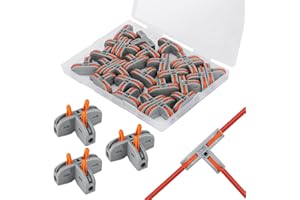 Elektrische Anschlussklemme,Huybaa 30pcs Type T Compact Wire Connector,3 Port Electrical Connector Blocks,Compact Conductor Wire Connectors Spring Board Terminal,Electrical Connector