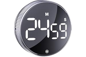 Blue Snail Kitchen Timer, Productivity Timer with LED Digital Display, Smart Timer for Home Classroom, Gym, Office, Volume and Brightness Adjustable Efficana Time (Silvery)