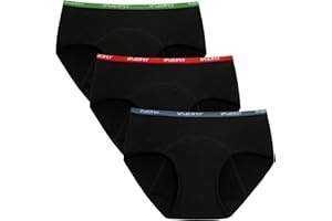INNERSY Bragas Menstruales Niña Ropa Interior Protección Algodón Braguitas Regla 8-16 Años Pack de 3