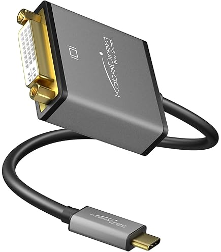 Adattatore USB-C To VGA KabelDirekt | 0,15m, Risoluzione 1920x1200 | Per MacBook E Dispositivi USB-C