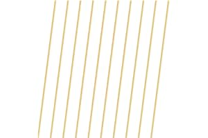 LAVMHAB Lot de 10 tiges rondes en laiton massif 1 mm x 200 mm pour bricolage