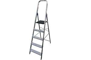 Arcama DN05 Escalera domestica, Gris Plata, 5 peldaños