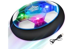 Sootouo Balón Fútbol, Air Power Football Regalo Niño 3 4 5 6 7 8 9 10 Años Kickerball Pelotas de Futbol Recargable Juegos Interactivos Air Hockey Soccer con Luces LED Juguetes para Niños Niñas