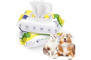 VavoPaw Dog Wipes for Paws and Butt, Pet Wipes for Dog Cat, Unscented Hypoallergenic Thick Dog Grooming Wipes for Cleaning Deodorizing, Puppy Wipes for Face Eye Ears Body Bath, 2Pack/200 Count