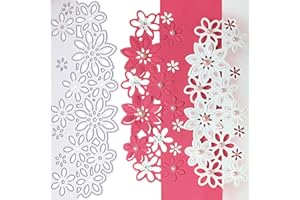Kinretixia® Stanzform in Spitzenform Metall-Stanzform mit Blumenrand für Scrapbooking – langlebige dekorative, geschnittene Schablonen für DIY-Scrapbook-Fotoalben