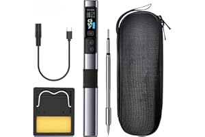 SIRYDER Kit fer à Souder HS-02A,100W Kit de Contrôle Intelligent de la Température 100-450°C Chauffage Rapide Alimentation PD/QC/DC 9-20V Kit fer à Souder USB Intelligent