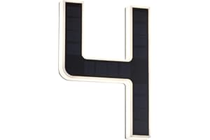 ‎PAULMANN Paulmann 79845 LED Solar Hausnummer 4 IP44 Warmweiß Akku wechselbar incl. 1x0,2 Watt Solarleuchte Schwarz Solarlampe Kunststoff Solarlicht 3000 K