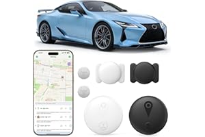 DRESZ 2 Pack GPS Tracker for Vehicles Work with Built-in APP (Compatible with iOS and Android),Mini Car Air Tracker Tag With Magnet Global Coverage,Hidden Car Locator Device,No Monthly Fee or Subscription